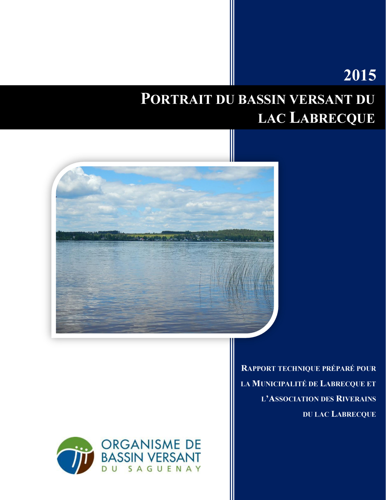 Rapport Portrait du bassin versant du lac Labrecque OBV Saguenay